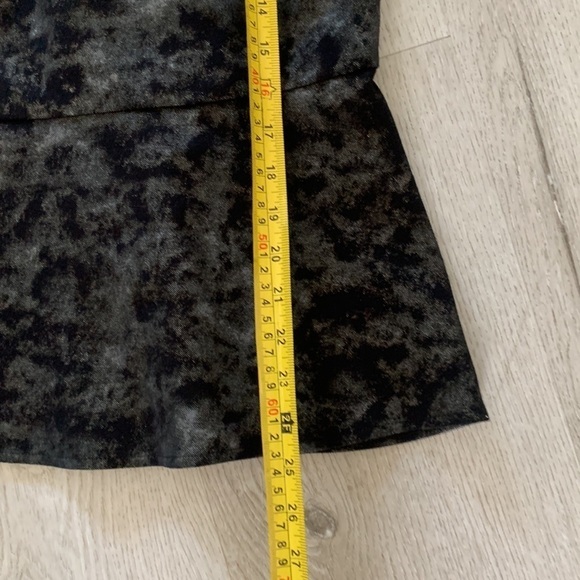 Hunter Bell New York peplum Simmer black gray Tank Top size Small blouse career - Picture 7 of 11